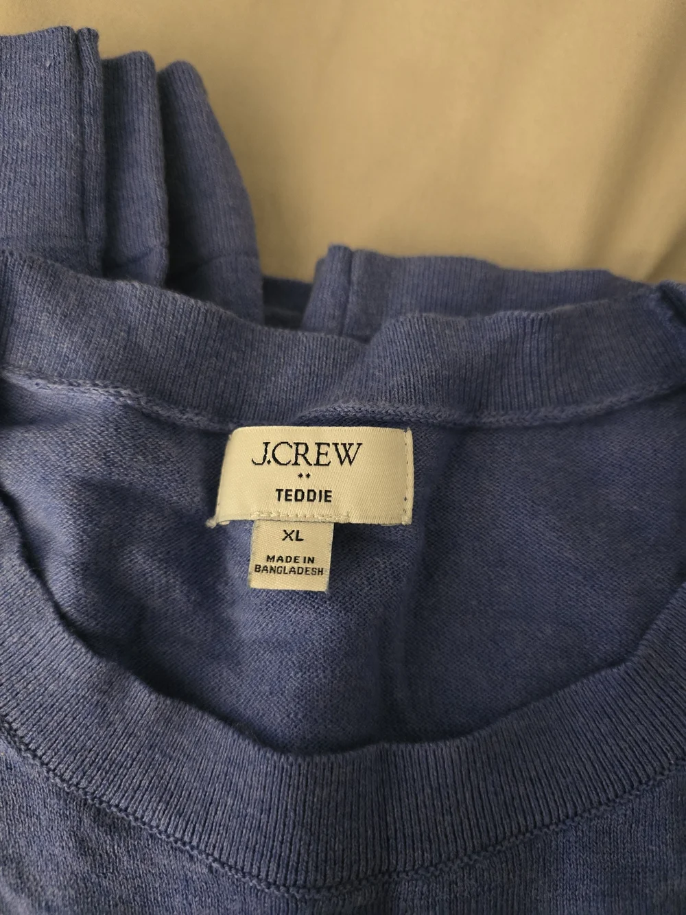 J. Crew Royal Blue Cotton Crewneck Sweater